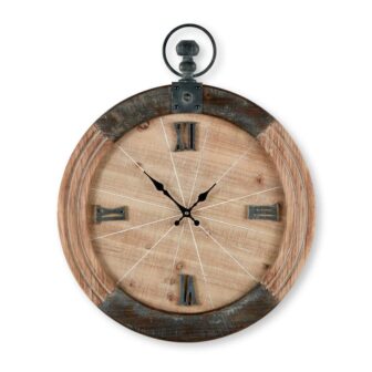 20 in. x 24.5 in " Wood Pocket Watch Clock" Wall Art