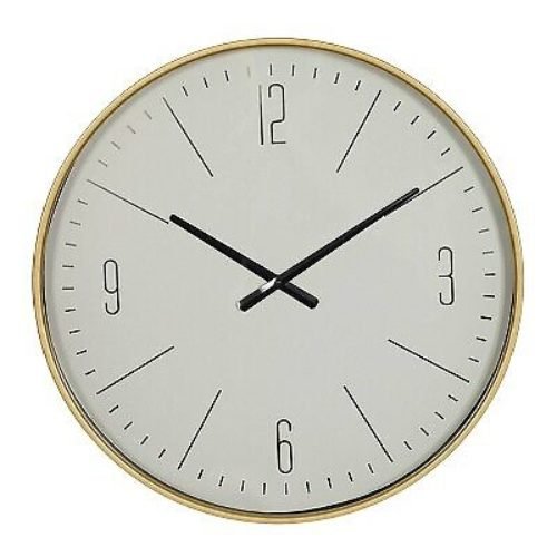 20"x20" Contemporary Glass Wall Clock Gold - Olivia & May