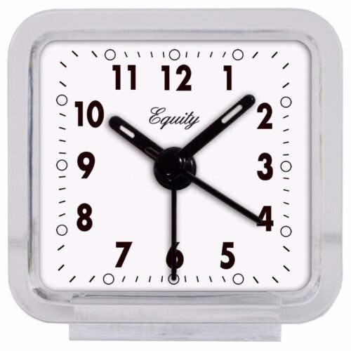 21038 Equity by La Crosse Clear Quartz Analog Travel Alarm Clock