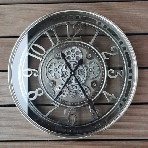 21 Inch Moving Gear Wall Clock Modern,Vintage Industrial Steampunk Exposed Ge...