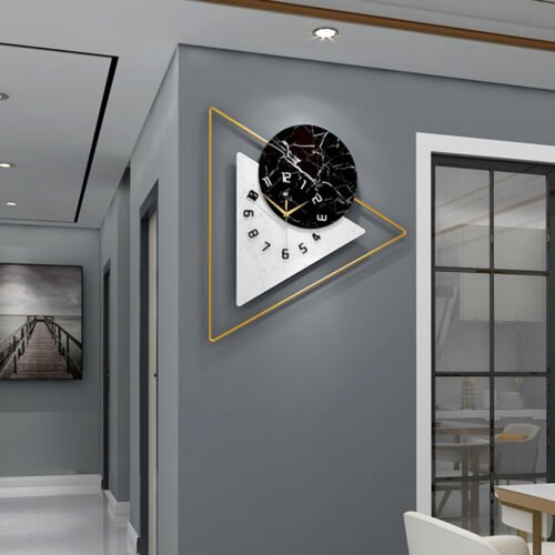 22.5" Modern Wall Clock Large Unique Hanging Art Crafts Living Room Decoration