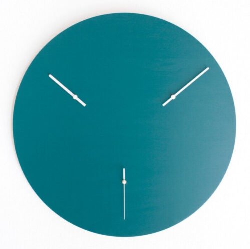 22" Oversized Teal Wood Wall Clock Giant Extra Large Silent Bedroom Timekeeper