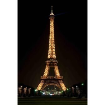 23.5 in. x 15.75 in. LED Lighted Famous Eiffel Tower Paris France...