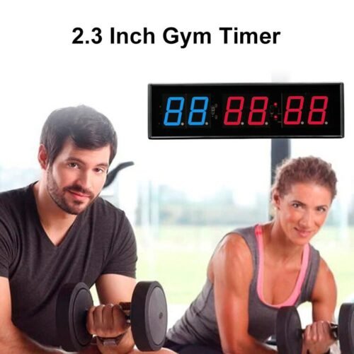 2.3" 6-Digit Gym Timer Clock Interval Timer with Buzzer Remote Control os67
