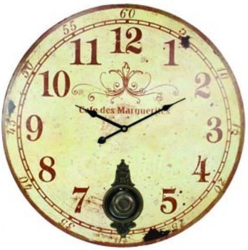23" French Provincial Style Wall Clock with Pendulum