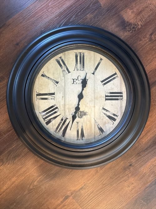 23” Plastic Antique Bronze Wall Clock