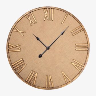 24 in. Vintage Silent Non Ticking Big Rustic Farmhouse Wall Clocks