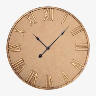 24 in. Vintage Silent Non Ticking Big Rustic Farmhouse Wall Clocks