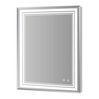 24 in. W x 36 in. H Large Rectangular Frameless Anti-Fog Wall...
