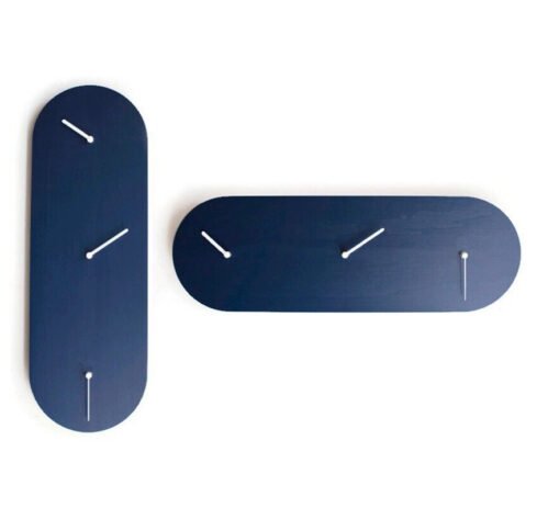 24x8 inch Extra Large Navy Blue Wall Clock Silent Stylish Italian Design No Tick