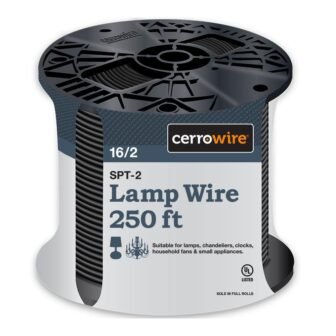 250 ft. 16/2 Black Stranded Copper Lamp Wire