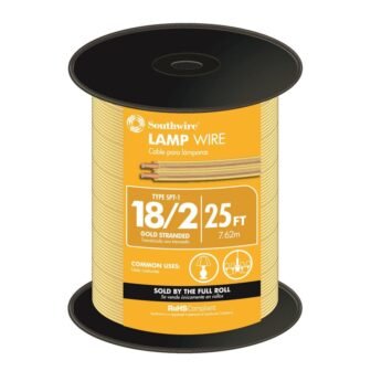 25 ft. 18/2 Gold Stranded CU SPT-1 Lamp Wire