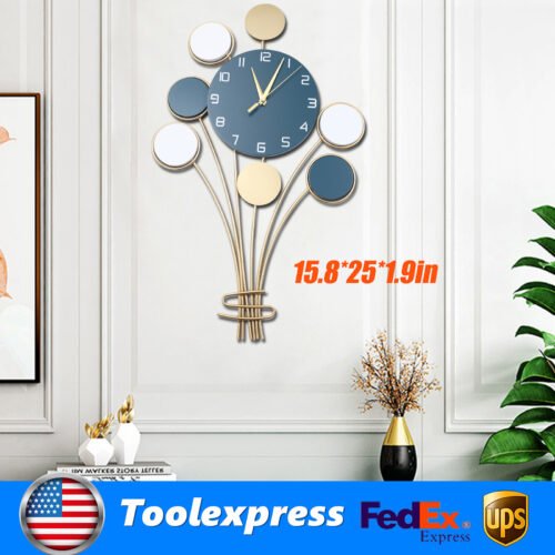 25inch Height Balloon Bouquet Metal Wall Clock Art Hanging Sculpture Home Decor