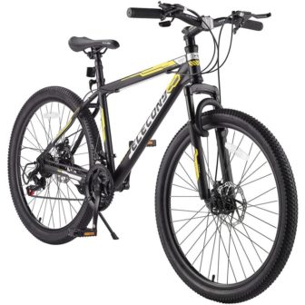 26 in. Adults, Teens Yellow Mountain Bike 21 Speed w/Mechanical Disc Brake