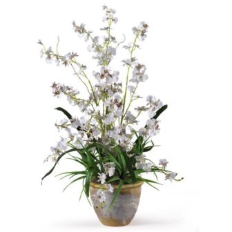 26 in. Artificial Dancing Lady Silk Orchid Flower Arrangement