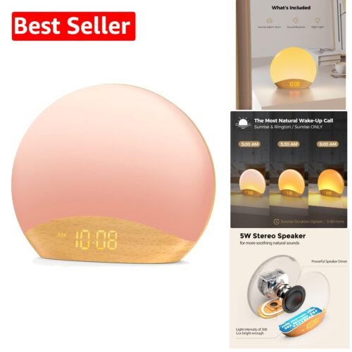 26 Natural Sounds & Sunrise Alarm Clock with Dimmable Light - Relaxation