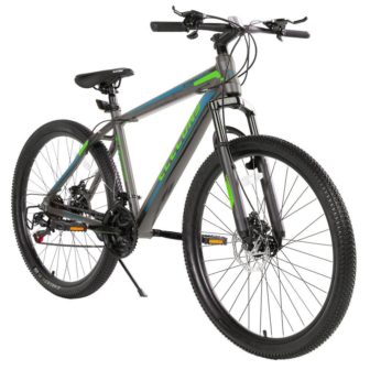 27.5 in. Adults, Teens Gray Mountain Bike, 21 Speed w/Mechanical Disc Brakes