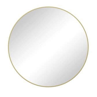 27.95 in. W x 27.95 in. H Round Gold Metal Frame Decorative...
