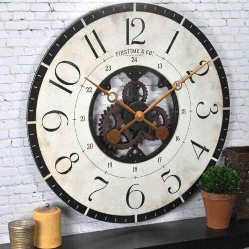 27 in. Multi-Color Oversized Carlisle Gears Wall Clock
