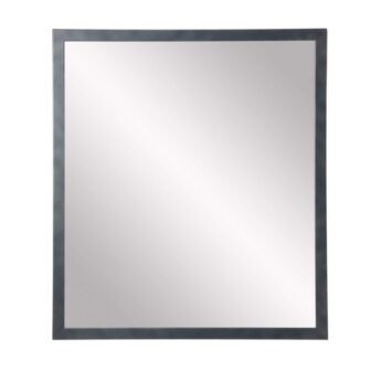 28.5 in. W x 28.5 in. H Square Framed Gunmetal Mirror