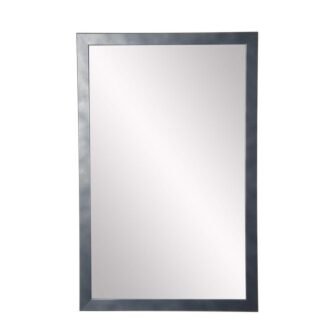 28.5 in. W x 34.5 in. H Rectangle Framed Gunmetal Mirror
