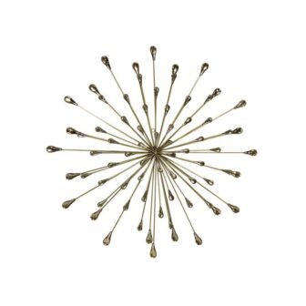 28 in. Metal Gold Starburst Wall Decor