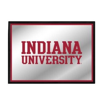 28 in. X 19 in. Indiana Hoosiers Framed Mirrored Decorative Sign