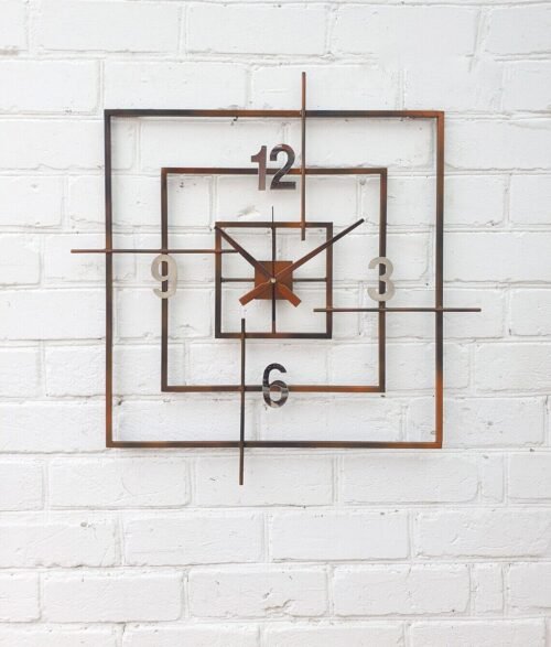 28" Square Wall Clock Large Wall Clock Modern Wall Clock Mid Century Wall Clock