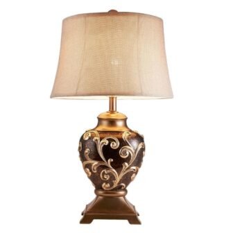29.5 in. Ancient Brown Baroque Styled Table Lamp