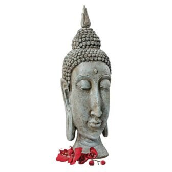 29.5 in. H Sukhothai Buddha Asian Garden Sculptural Bust Statue