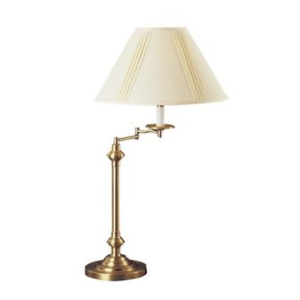 29 in. Antique Brass Metal Swing Arm Table/Desk Lamp