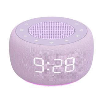 2 in 1 Purple Digital Acrylonitrile Butadiene Styren Lighted Table Alarm Clock...