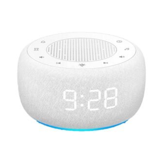 2 in 1 White Digital Acrylonitrile Butadiene Styren Lighted Table Alarm Clock...