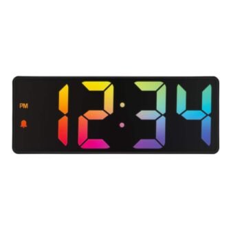 2 in. Gradient Digital Alarm Clock with Indoor Temperature