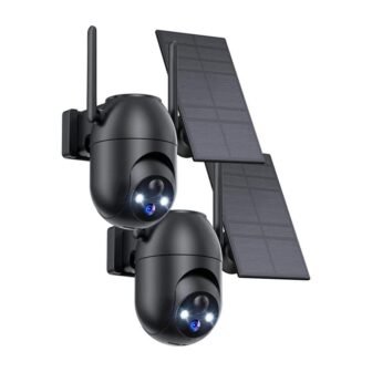 2K Wireless Outdoor Security Camera Solar Powered 360° Rotation Color Night Vision...