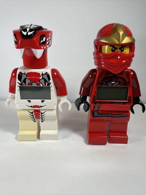 2 Lego Ninjago Alarm Clocks: Kai & Fang Suei (Pre Owned) Tested & Works image