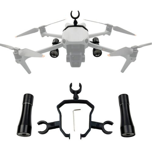2 Pcs Black Flashlight With Bracket & Wrench Durable For DJI Air 3 Drone