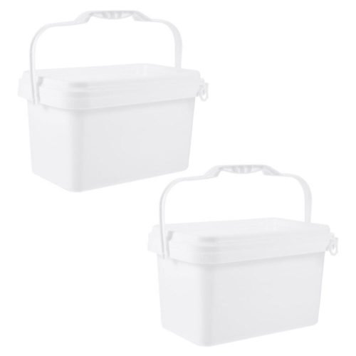 2 Pcs Paint Plastic Container Art Bucket Large Portable Coating