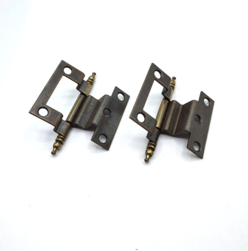 2 Vintage HERMLE Antique Brass Finish 3" Decorative Floor Clock/Curio Hinges