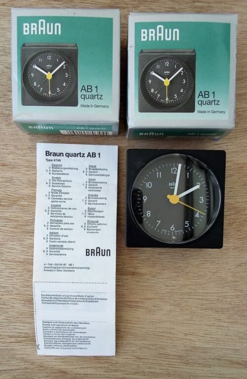 ( 2 ) VTG BRAUN AB1 Quartz Alarm Clocks 4746 Made In Germany Tested Working New