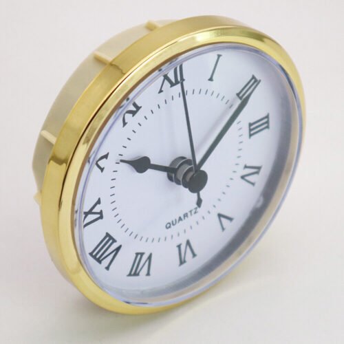 3-1/2 Inch Quartz Gold Trim Clock Fit-Up/ Insert Arabic Numeral Quartz Movement