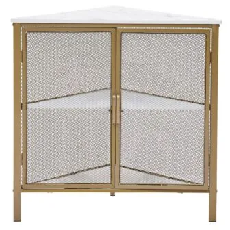 3 Tiers Corner Shelf Metal Frame Shelves Storage Organizer Ventilation Protection Door Gold 3 Tiers Corner Shelf Metal Frame Shelves Storage Organizer Ventilation Protection Door Gold detail