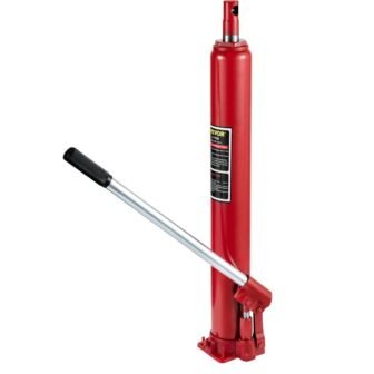 3-Tons 6600 lbs. Red Hydraulic Long Ram Jack Manual Cherry Picker with...