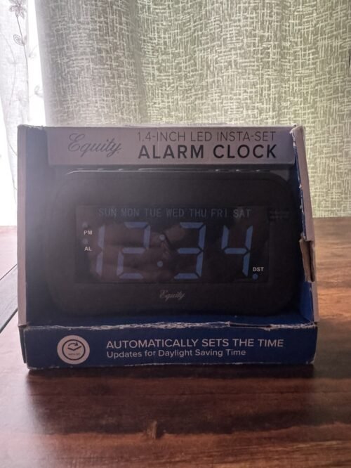 30022 Equity by La Crosse AC Powered 1.4" LED Digital Alarm Clock- Brand New