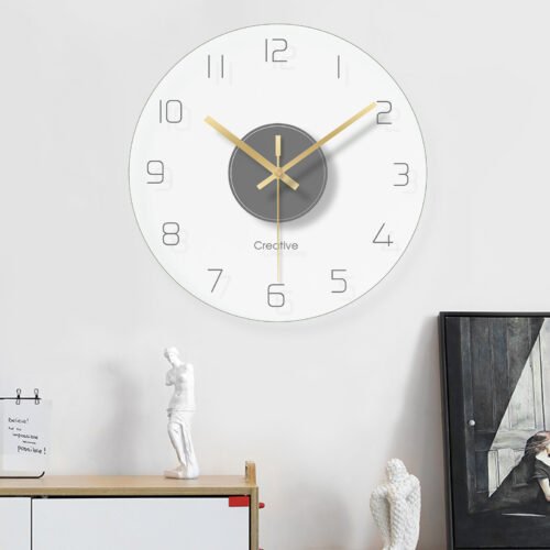 30cm Ultra Thin Design Wall Clock Large Modern Home Office Round Wall Clock