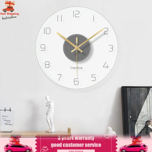 30cm Ultra Thin Design Wall Clock Large Modern Home Office Round Wall Clock