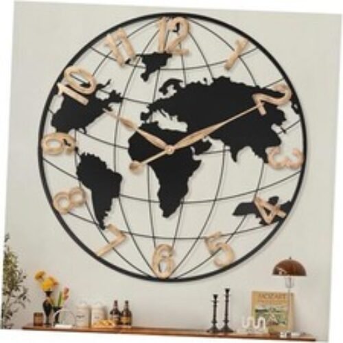 30 Inch Extra Giant Large Wall Clock Oversized,Black Big Metal Modern
