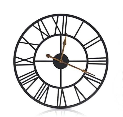 30 Inch Modern Farmhouse Roman Numeral Wall Clock XL Metal Industrial Home Decor