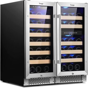 30 in. Triple Zone Cellar Cooling Unit 61-Bottles Wine Cooler Side-by-Side Refrigerators...