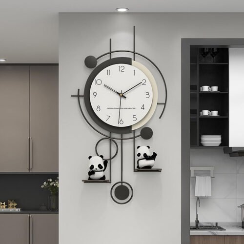32 Inch Silent Non Ticking Wall Clock for Bedroom Office Kitchen with Shelf